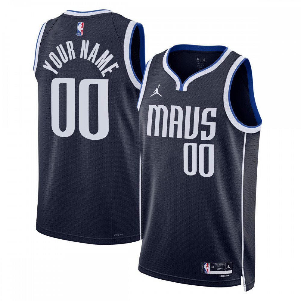 Dallas Mavericks Jordan Brand Unisex 2022/23 Swingman Custom Jersey - Statement Edition - Navy-Pro Kit Vault | Brand New 26/27 Sports Jerseys